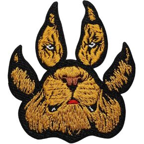Lion Paw Patch – 3 inches, Cool Colorful Iron On Lion Patch – Embroidered Iron On/Sew On Patches