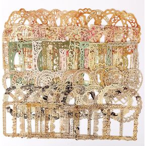 60Pcs Scrapbook, Scrapbooking Lace Frames and Borders Vintage Scrapbook Cutouts Paper Lace for Scrapbook Supplies Frames Vintage Cutout Lace Scrapbook Paper for Junk Journal Crafts