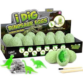 Liberty Imports 12-Pack Gem Digging Kit for Kids - Exciting Gemstone Mining Adventure - Educational STEM Crystal and Mineral Excavation – Party Favor Science Toys