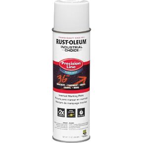 Rust-Oleum 203039 17 oz Industrial Choice Precision Line Inverted Marking Spray Paint, White