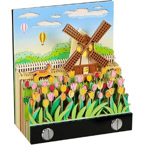 3D Memo Pad, 3D Paper Carving Dog and Dog House DIY Notes Notepad Paper Art Non-Sticky Post Notes Creative Decoration Gift