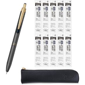 ZEBRA SARASA GRAND Gel Ballpoint Pen 0.5mm Bordeaux Purple + 10 Refills, original Black slim pen case in Kuwait