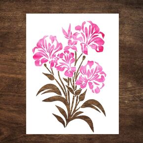 Large Lavender Stencil for Painting on Wood (12x16 inch) – Stencils for Crafts Reusable for Wall, Fabric, Furniture - Floral Stencil for Walls – Pattern Style for Home Décor (Lavender 12x16 Inches)