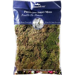 SuperMoss Feather Preserved Long Lasting Decorative Moss for Floral Arrangements Potted Plants and Indoor Planters, Fresh Green