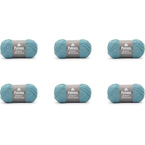Patons Kroy Socks Yarn - 50g/1.75oz - Blended Fiber - Knitting, Crocheting & Crafts, Saltwater, 6 Pack