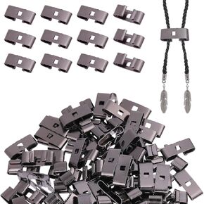chgcraft 100 pcs Bolo Tie Slide Iron Bolo Tie Slides Clasp Clasp Assories for DIY Keychain Bracelet Netclace Making Headings ، Golden