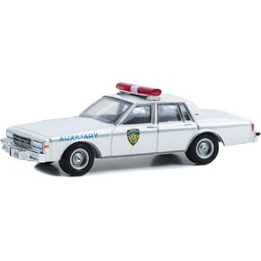 1989 Chevrolet Caprice New York Police Department (NYPD) White with NYPD Squad Number Decal Sheet Hobby Exclusive Series 1/64 Diecast Model Car