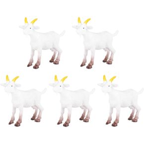 Yarnow 5 PCs الماعز الصغيرة الماعز البلاستيكية الصغيرة التماثيل الماعز الماعز البلاستيكية الماعز البلاستيكية (لون عشوائي)