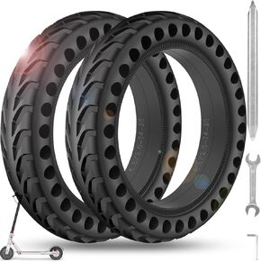 BANGTING 50/75-6.1 Solid Tires for Electric Scooter, 8 1/2 x2 Tire for Gotrax GXL V2 / XR/APEX, 8.5x2 inch Tire Replacement for Xiaomi Pro 2 / M365 / 1S (Black 1PCS)