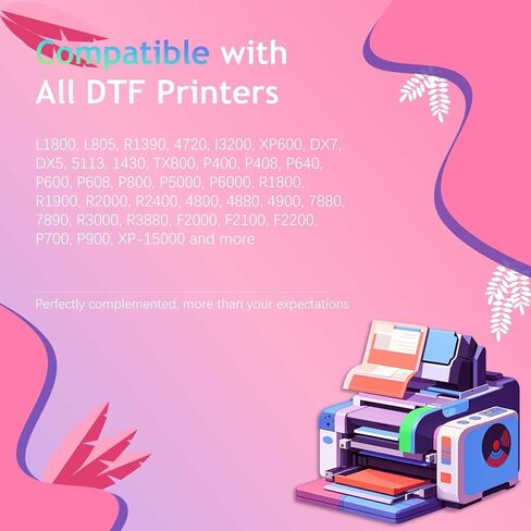 DTF White Ink 1000ML Refill for Printhead DX5 DX7 5113 XP600 L3200 4720 TX800 L1800 L805 R1390 DTF Printer, for DTF Heat Transfer Film Printing (1 Pack, White) in Kuwait