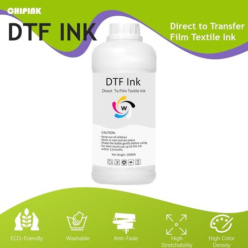 DTF White Ink 1000ML Refill for Printhead DX5 DX7 5113 XP600 L3200 4720 TX800 L1800 L805 R1390 DTF Printer, for DTF Heat Transfer Film Printing (1 Pack, White) in Kuwait