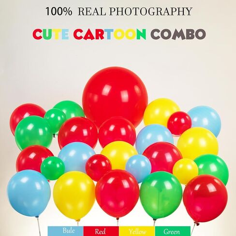 Sesame Friend Friends Decortations 150+ PCS Cartoon موضوع البالون الأساسي بلون إكليل أكياس أحمر اللون الأزرق الأزرق الصفراء الأخضر اللاتكس القوس للطفل لوازم عيد ميلاد الطفل in Kuwait