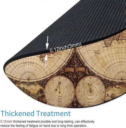 Mouse Pad, Premium-Textured Small Round Mousepad 7.9 x 7.9 x 0.12 Inch, Anti-Slip Rubber Mouse Mat, Pretty Cute Mouse Pad for Office Home Gaming Laptop Men Women, Vintage World Map in Saudi Arabia