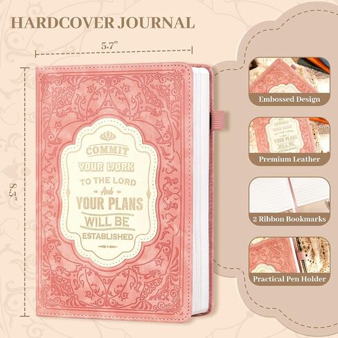 Bible Study Journal Notebook for Women 256 Pages Church Notes Journal Journaling Notebooks A5 Sermon Notes Notebook Christian Journals for Writing Diary Note Taking, Pink in Saudi Arabia