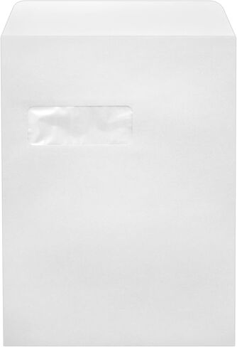 Luxpaper 9 × 12 مغلفات نافذة النهاية المفتوحة | قشر & الصحافة | أبيض | 28 رطل. نص | 250 كتي in Kuwait