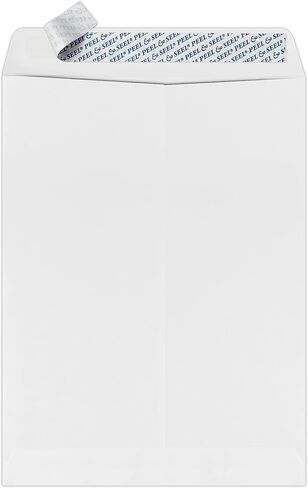 Luxpaper 9 × 12 مغلفات نافذة النهاية المفتوحة | قشر & الصحافة | أبيض | 28 رطل. نص | 250 كتي in Kuwait