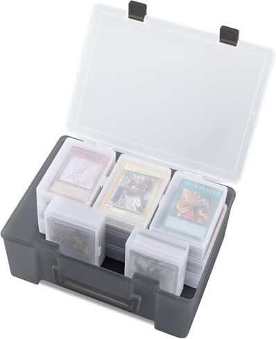 Trading Card Storage Box: Card Case Holder Organizer for 800+ Pokemon, MTG, Yugioh, TCG Cards with 11 Individual Starter Deck Box Each Holds 70 Cards in Saudi Arabia