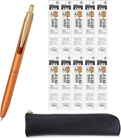 ZEBRA SARASA GRAND Gel Ballpoint Pen 0.5mm Bordeaux Purple + 10 Refills, original Black slim pen case in Saudi Arabia