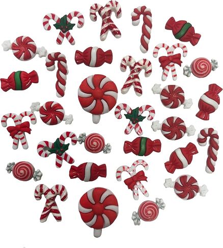 Buttons Galore Candy Cane Super Value Pack Craft Buttons, Red 50 Pack in Saudi Arabia