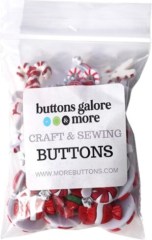 Buttons Galore Candy Cane Super Value Pack Craft Buttons, Red 50 Pack in Saudi Arabia