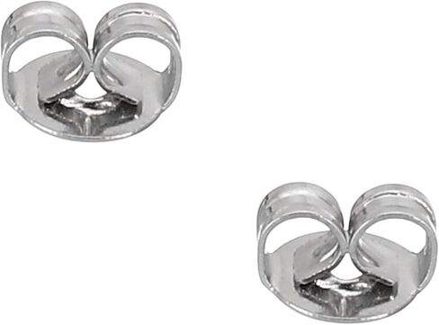 PATIKIL 2 Pcs Earring Backs, 14K Gold Locking Earring Backs Replacements Hypoallergenic Metal Earring Stopper Secure Locking Charm for Studs, Heavy Droopy Earrings, White Gold in Saudi Arabia