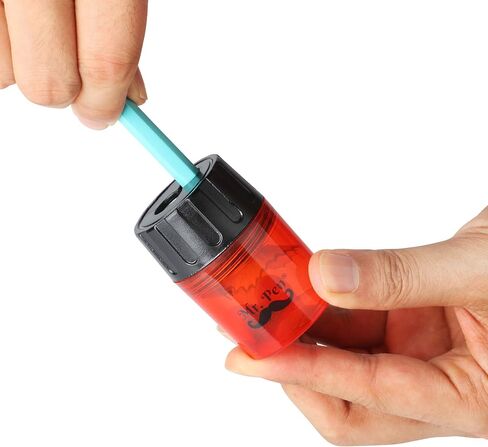Mr. Pen Handheld Manual Pencil Sharpener with 2 Sharpening Holes and Screw-On Lid, Pack of 6 in Kuwait
