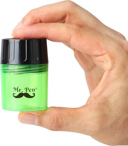Mr. Pen Handheld Manual Pencil Sharpener with 2 Sharpening Holes and Screw-On Lid, Pack of 6 in Kuwait