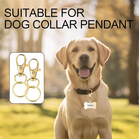 100PCS Gold Keychains with Key Rings: Key Chain Clip Swivel Clasps Lanyard Snap Hooks Hooks Lobster Claw Clasps for Jewelry DIY Craft (Gold) in Saudi Arabia