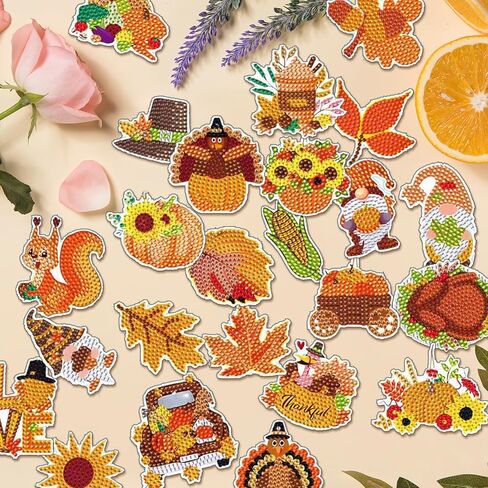 ZYNERY 24 Pcs Diamond Painting Magnets, Diamond Art Magnets, Mini Diamond Painting Kits, Refrigerator Magnets, 5D Diamond Painting Kits for Adults DIY Crafts Home Decor Gift (Christmas Theme) in Kuwait