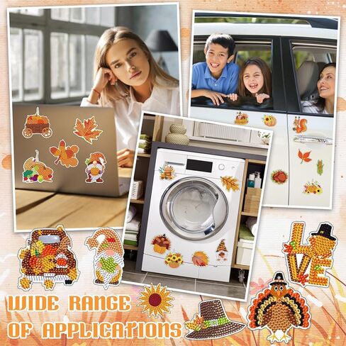 ZYNERY 24 Pcs Diamond Painting Magnets, Diamond Art Magnets, Mini Diamond Painting Kits, Refrigerator Magnets, 5D Diamond Painting Kits for Adults DIY Crafts Home Decor Gift (Christmas Theme) in Kuwait