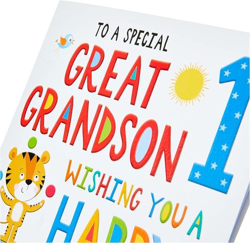 Regal Publishing Juvenile Birthday Card Age 1 Great Grandson - 9 X 6 Inches - in Saudi Arabia