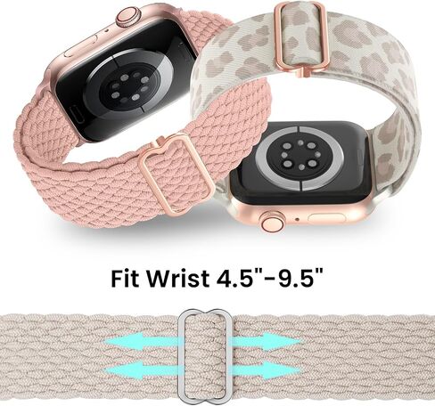 Delidigi Stretchy Bands Compatible for Apple Watch Band Women 40mm 38mm 41mm 42mm 44mm 45mm 46mm 49mm, Nylon Braided Straps for iWatch Series 10 9 8 7 6 SE 5 4 3 Ultra Ultra 2 in Saudi Arabia