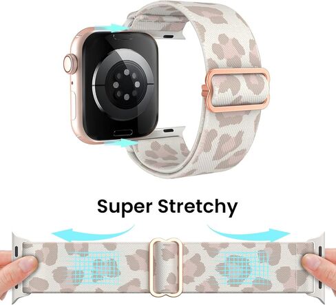 Delidigi Stretchy Bands Compatible for Apple Watch Band Women 40mm 38mm 41mm 42mm 44mm 45mm 46mm 49mm, Nylon Braided Straps for iWatch Series 10 9 8 7 6 SE 5 4 3 Ultra Ultra 2 in Saudi Arabia