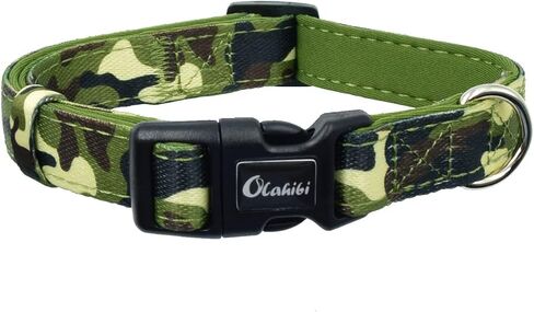 Neoprene Padded Dog Collar, Soft and Comfortable, Camouflage Pattern, for Medium Dogs.(Medium, Green Camouflage) in Saudi Arabia