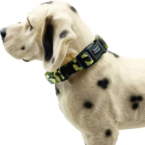 Neoprene Padded Dog Collar, Soft and Comfortable, Camouflage Pattern, for Medium Dogs.(Medium, Green Camouflage) in Saudi Arabia