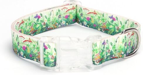 Adjustable Dog Collar, Special Design Patterns, Soft Nylon Comfortable Durable Pet Collar for Small Medium Large Dogs, Perfect Pet Collar Gift (S, Pink) in Kuwait