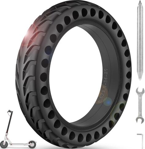 BANGTING 50/75-6.1 Solid Tires for Electric Scooter, 8 1/2 x2 Tire for Gotrax GXL V2 / XR/APEX, 8.5x2 inch Tire Replacement for Xiaomi Pro 2 / M365 / 1S (Black 1PCS) in Kuwait
