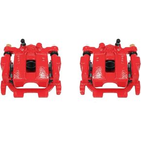 Power Stop Rear S6240 Pair of High-Temp Red Powder Coated Calipers