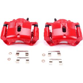 Power Stop Front S2670 Pair of High-Temp Red Powder Coated Calipers