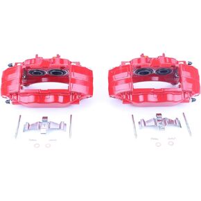 Power Stop Front S3698 Pair of High-Temp Red Powder Coated Calipers