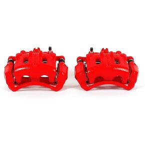 Power Stop Front S5056 Pair of High-Temp Red Powder Coated Calipers