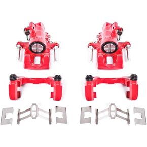 Power Stop Rear S2678 Pair of High-Temp Red Powder Coated Calipers
