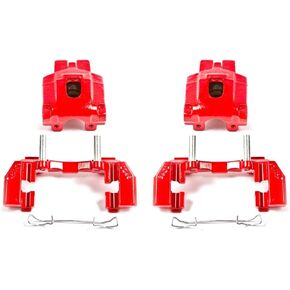 Power Stop Rear S4818 Pair of High-Temp Red Powder Coated Calipers