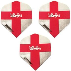 Winmau Mega Lion St George Cross British England United Kingdom 75 Micron Strong Standard Dart Flights (1 Set)