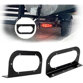 Trailer Light Bracket, 6" Oval Trailer Lights Mounting Bracket, [L Shaped] [3mm Powder Coated Steel] [Versatile Horizontal Mounting] for 6 Inch LED Trailer Lights Grommet Flush Mount