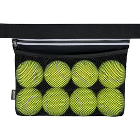 Tennis Ball Band Holder Pickleball Tennis Balls Pickleballs Holding Accessory for Women Skirt Men Waist Hip Bags Accessories Pouch Sack Pickle Ball Bag Carrier Gear Band Travel Pocket 8-Balls