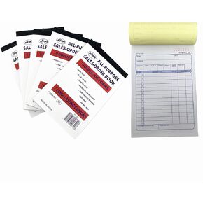 10 Pack Sales Order Book Receipt Invoice Duplicate Carbonless (50 Sets 4.25" X 6.5")