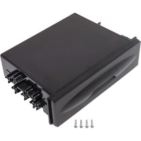 RED WOLF Car Radio Stereo Single Din Storage Box Dash Trim CD Player Holder Storage Box Mounting Pocket Drawer Kit