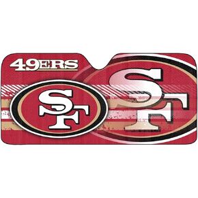 Fanmats NFL Windshield Sun Auto Shade, Sun Shield Sun Visor Accordion tri-fold for Storage 59" x 29.5", Colorful Team Design