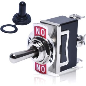 Podoy Momentary Switch Toggle Rocker (𝗢𝗡)-𝗢𝗳𝗳-(𝗢𝗡) عالي التحمل مع حذاء لـ 15A 125V SPDT 3 أوضاع (ON)-Off-(ON) مفتاح تبديل محمل بنابض in Kuwait